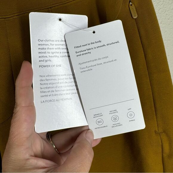 NWT Athleta Eastbound Straight Pants Brass Yellow Activewear 6 Petite 988039 - Picture 10 of 11